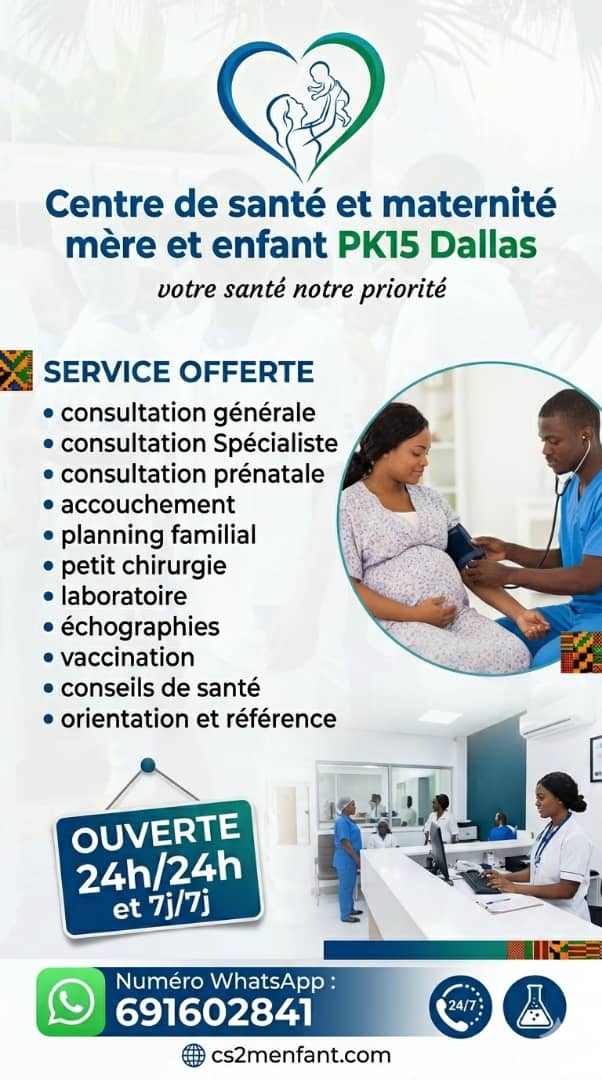Services offerts au Centre de Santé et Maternité Mère-Enfants de Dallas